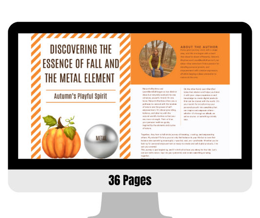 Exploring the Metal Element: Autumn’s Playful Spirit- PLR Guide Canva Template